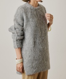 アルパカ起毛クルーニット