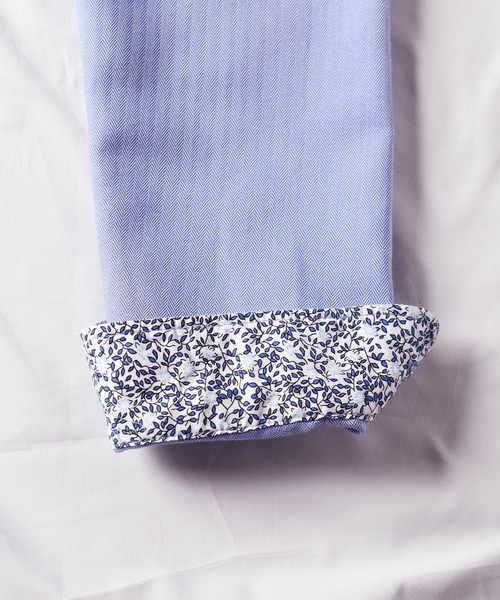 UNION STATION（ユニオンステーション）の「【EFFORTLESS】ヘリンボン柄カッタウェイシャツ/スキッパーシャツ（シャツ/ブラウス・メンズ・ホワイト/ブラック/ブルー・LL/M/L）」の8枚目の写真