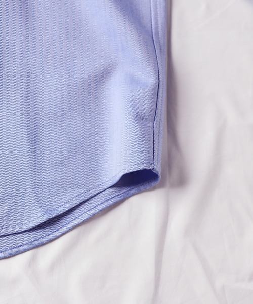 UNION STATION（ユニオンステーション）の「【EFFORTLESS】ヘリンボン柄カッタウェイシャツ/スキッパーシャツ（シャツ/ブラウス・メンズ・ホワイト/ブラック/ブルー・LL/M/L）」の7枚目の写真