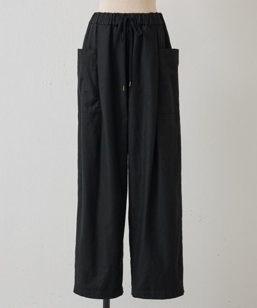 BEARDSLEY(ビアズリー)の「ポケットパンツ:ウエスト総ゴム 履き心地◎小柄・ぽっちゃり(その他パンツ・レディース・ブラック/キャメル・FREE)」の2枚目の写真