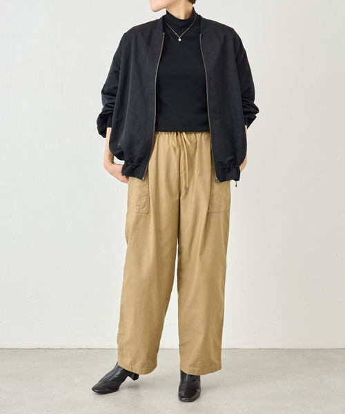 BEARDSLEY(ビアズリー)の「ポケットパンツ:ウエスト総ゴム 履き心地◎小柄・ぽっちゃり(その他パンツ・レディース・ブラック/キャメル・FREE)」の19枚目の写真