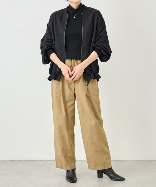 BEARDSLEY(ビアズリー)の「ポケットパンツ:ウエスト総ゴム 履き心地◎小柄・ぽっちゃり(その他パンツ・レディース・ブラック/キャメル・FREE)」の3枚目の写真