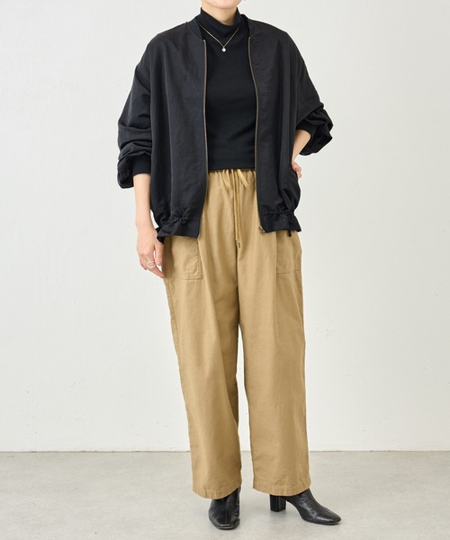 BEARDSLEY(ビアズリー)の「ポケットパンツ:ウエスト総ゴム 履き心地◎小柄・ぽっちゃり(その他パンツ・レディース・ブラック/キャメル・FREE)」の22枚目の写真