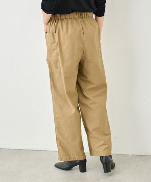 BEARDSLEY(ビアズリー)の「ポケットパンツ:ウエスト総ゴム 履き心地◎小柄・ぽっちゃり(その他パンツ・レディース・ブラック/キャメル・FREE)」の9枚目の写真