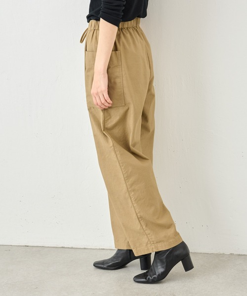 BEARDSLEY(ビアズリー)の「ポケットパンツ:ウエスト総ゴム 履き心地◎小柄・ぽっちゃり(その他パンツ・レディース・ブラック/キャメル・FREE)」の8枚目の写真