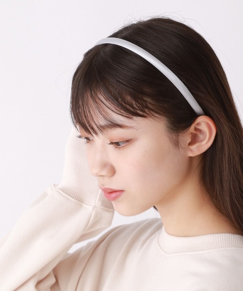 repipi armario（レピピ アルマリオ）の「サテンホソカチューシャ（カチューシャ・キッズ・ブラック/グレー/グリーン・FREE）」の8枚目の写真