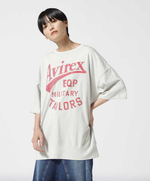 AVIREX（アヴィレックス）の「≪直営店限定≫PRODUCT DYEING VINTAGE T-SHIRT/ プロダクトダイヴィンテージＴシャツ（Tシャツ/カットソー・レディース・ライトグリーン/グレー系その他3/チャコール・F）」の19枚目の写真