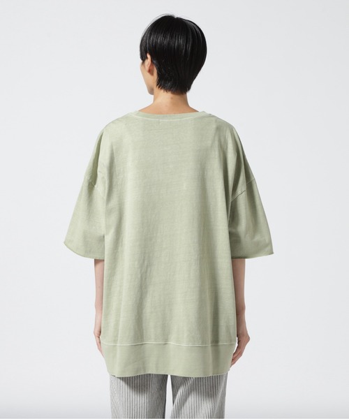 AVIREX（アヴィレックス）の「≪直営店限定≫PRODUCT DYEING VINTAGE T-SHIRT/ プロダクトダイヴィンテージＴシャツ（Tシャツ/カットソー・レディース・ライトグリーン/グレー系その他3/チャコール・F）」の7枚目の写真