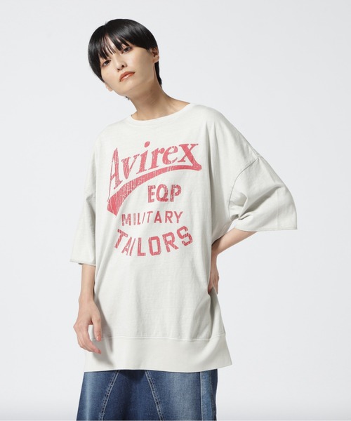 AVIREX（アヴィレックス）の「≪直営店限定≫PRODUCT DYEING VINTAGE T-SHIRT/ プロダクトダイヴィンテージＴシャツ（Tシャツ/カットソー・レディース・ライトグリーン/グレー系その他3/チャコール・F）」の11枚目の写真