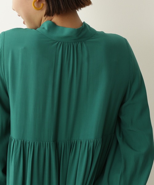 N.(N. Natural Beauty Basic)(エヌエヌナチュラルビューティーベーシック)の「【松井愛莉さん着用】◆前後2WAYリボンタイティアードワンピース(ワンピース・レディース・ブラック/ピンク/グリーン・MEDIUM)」の16枚目の写真