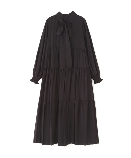 N.(N. Natural Beauty Basic)(エヌエヌナチュラルビューティーベーシック)の「【松井愛莉さん着用】◆前後2WAYリボンタイティアードワンピース(ワンピース・レディース・ブラック/ピンク/グリーン・MEDIUM)」の17枚目の写真