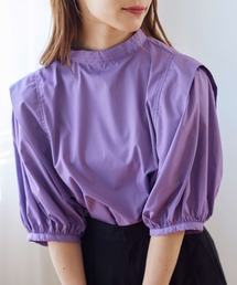 ショルダータックボリュームスリーブブラウス