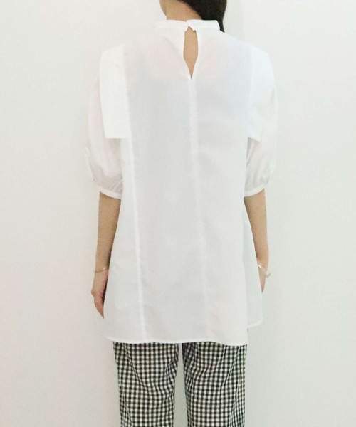 Isn't She?（イズントシー）の「ショルダータックボリュームスリーブブラウス（シャツ/ブラウス・レディース・ブラック/オフホワイト/パープル系・FREE）」の10枚目の写真