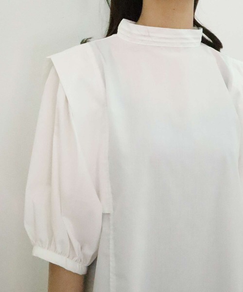 Isn't She?（イズントシー）の「ショルダータックボリュームスリーブブラウス（シャツ/ブラウス・レディース・ブラック/オフホワイト/パープル系・FREE）」の12枚目の写真