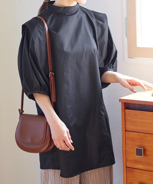 Isn't She?（イズントシー）の「ショルダータックボリュームスリーブブラウス（シャツ/ブラウス・レディース・ブラック/オフホワイト/パープル系・FREE）」の19枚目の写真