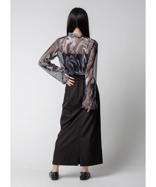 Adoon plain（アドーンプレーン）の「フレアスリーブシアートップス（シャツ/ブラウス・レディース・ブラック/ブルー/ブラック系その他・FREE）」の15枚目の写真