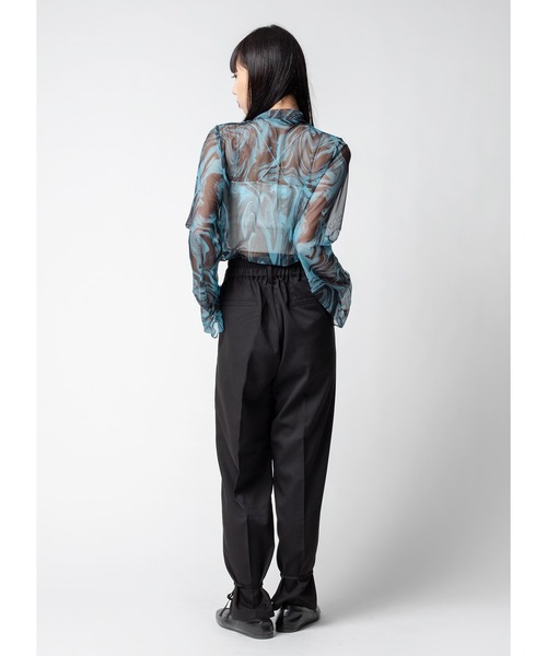 Adoon plain（アドーンプレーン）の「フレアスリーブシアートップス（シャツ/ブラウス・レディース・ブラック/ブルー/ブラック系その他・FREE）」の22枚目の写真