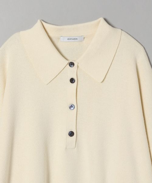 JEANASIS（ジーナシス）の「12Gコットンポロプルオーバー/150739（ニット/セーター・レディース・ブラック/オフホワイト/ブルー・FREE）」の12枚目の写真