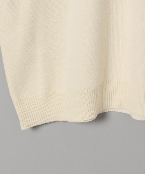 JEANASIS（ジーナシス）の「12Gコットンポロプルオーバー/150739（ニット/セーター・レディース・ブラック/オフホワイト/ブルー・FREE）」の5枚目の写真