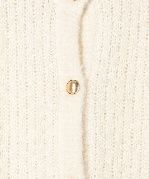 SHIPS（シップス）の「*ツイードニットカーディガン◆（カーディガン/ボレロ・レディース・ブラック/オフホワイト/ブラック系・ONE SIZE）」の5枚目の写真