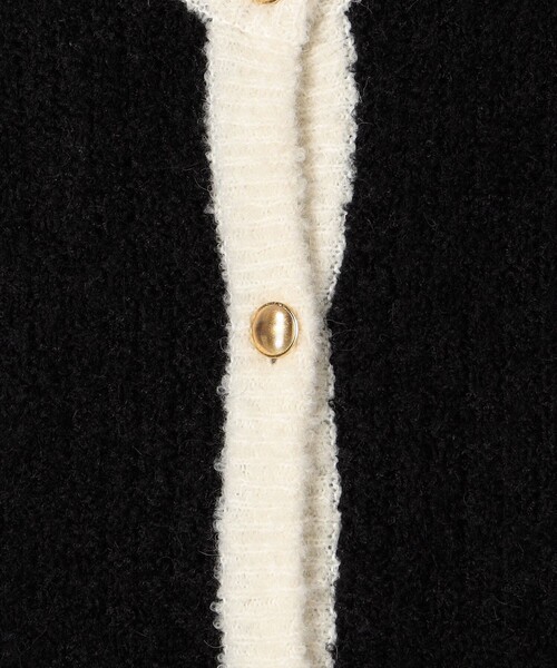SHIPS（シップス）の「*ツイードニットカーディガン◆（カーディガン/ボレロ・レディース・ブラック/オフホワイト/ブラック系・ONE SIZE）」の8枚目の写真