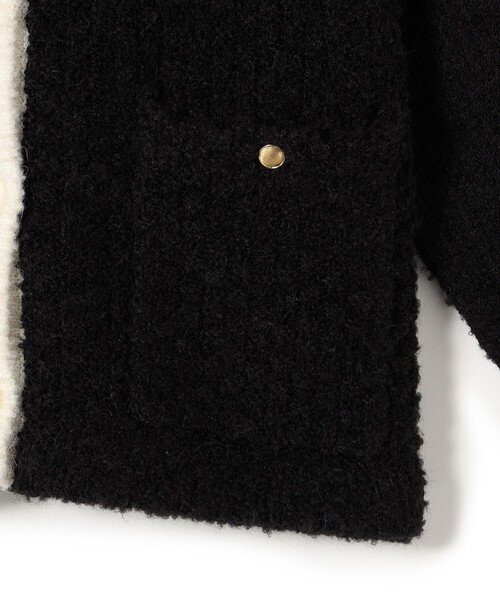 SHIPS（シップス）の「*ツイードニットカーディガン◆（カーディガン/ボレロ・レディース・ブラック/オフホワイト/ブラック系・ONE SIZE）」の9枚目の写真