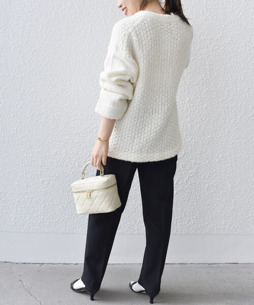 SHIPS（シップス）の「*ツイードニットカーディガン◆（カーディガン/ボレロ・レディース・ブラック/オフホワイト/ブラック系・ONE SIZE）」の22枚目の写真