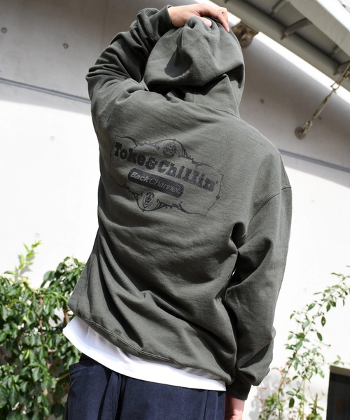 Back Channel(バックチャンネル)の「Prillmal PULLOVER PARKA(パーカー・メンズ・ミックスグレー/オリーブドラブ/サックスブルー・SMALL/MEDIUM/LARGE/X-LARGE/XX-LARGE)」の2枚目の写真