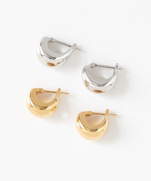 JUICY ROCK（ジューシーロック）の「ボリュームラウンドフープピアス2（ピアス（両耳用）・レディース・シルバー/ゴールド・ONE SIZE）」の11枚目の写真