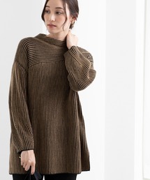 BELLUNA（ベルーナ）の「ストライプジャカード切替チュニック（チュニック）」