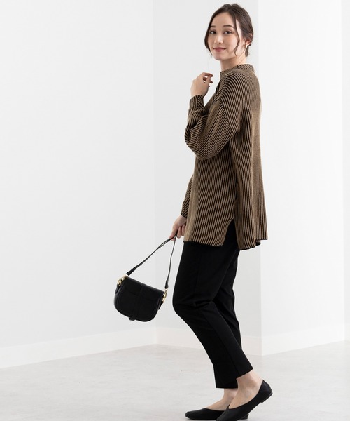 BELLUNA PLUS(ベルーナ)の「ストライプジャカード切替チュニック(チュニック・レディース・ピンク/セージグリーン/モカ/ホワイト×ブラック・LARGE/MEDIUM/X-LARGE)」の20枚目の写真