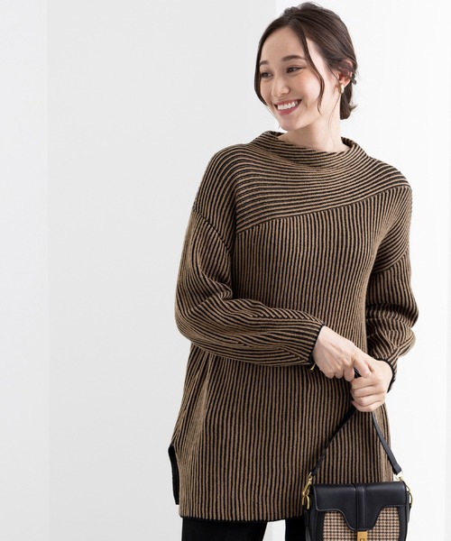 BELLUNA PLUS(ベルーナ)の「ストライプジャカード切替チュニック(チュニック・レディース・ピンク/セージグリーン/モカ/ホワイト×ブラック・LARGE/MEDIUM/X-LARGE)」の18枚目の写真