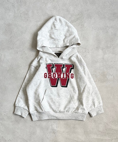 Life Support Products（ライフサポートプロダクツ）の「裏毛プリントパーカー（80～150cm）（パーカー・キッズ・ブルー/オフホワイト/ブラック/グリーン・80/90/95/100/110/120/130/140/150）」の2枚目の写真