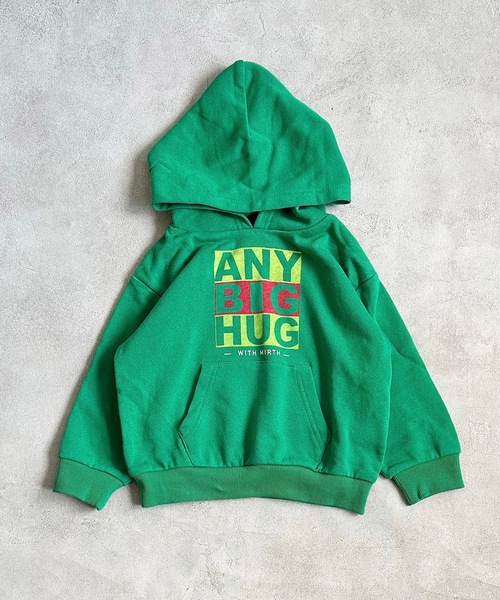 Life Support Products（ライフサポートプロダクツ）の「裏毛プリントパーカー（80～150cm）（パーカー・キッズ・ブルー/オフホワイト/ブラック/グリーン・80/90/95/100/110/120/130/140/150）」の3枚目の写真