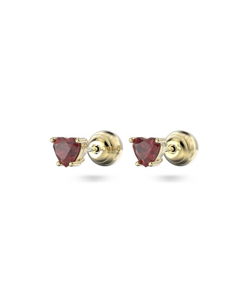 SWAROVSKI（スワロフスキー）の「【公式】【スワロフスキー】Chroma スタッドピアス, ハート, レッド, ゴールドトーン・プレーティング（ピアス（両耳用）・レディース・レッド・ONE SIZE）」の3枚目の写真