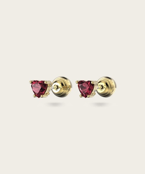 SWAROVSKI（スワロフスキー）の「【公式】【スワロフスキー】Chroma スタッドピアス, ハート, レッド, ゴールドトーン・プレーティング（ピアス（両耳用）・レディース・レッド・ONE SIZE）」の11枚目の写真