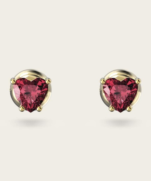 SWAROVSKI（スワロフスキー）の「【公式】【スワロフスキー】Chroma スタッドピアス, ハート, レッド, ゴールドトーン・プレーティング（ピアス（両耳用）・レディース・レッド・ONE SIZE）」の15枚目の写真