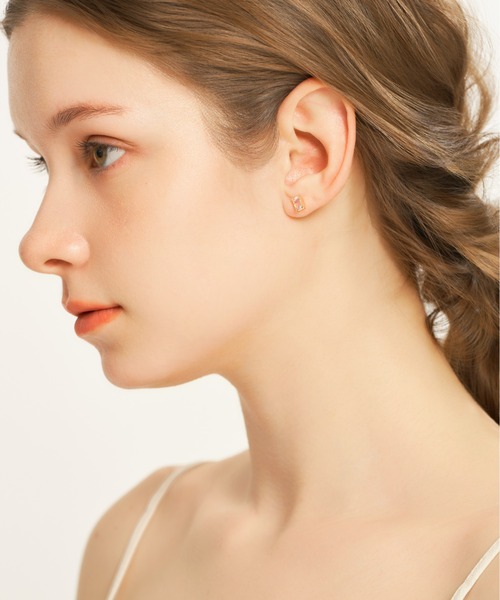 Jewel closet by L&Co.(ジュエルクローゼットバイエルアンドコー)の「K10 誕生石 ピアス(ピアス(両耳用)・レディース・ピンク/レインボー/ベビーピンク・10月/6月/4月)」の13枚目の写真