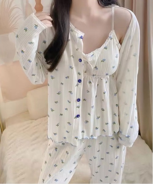 小花柄ルームウェアセット セール】【3点SET】小花柄ルームウェア セット（ルームウェア