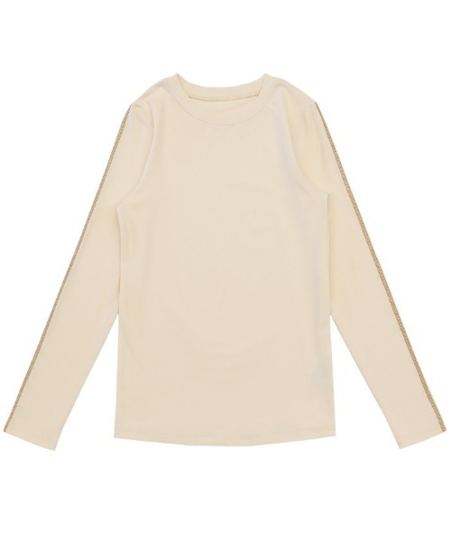 select MOCA(セレクトモカ)の「オーバーロックデザインカットソー(Tシャツ/カットソー・レディース・アイボリー/ブラック/グレイッシュベージュ・FREE)」の7枚目の写真