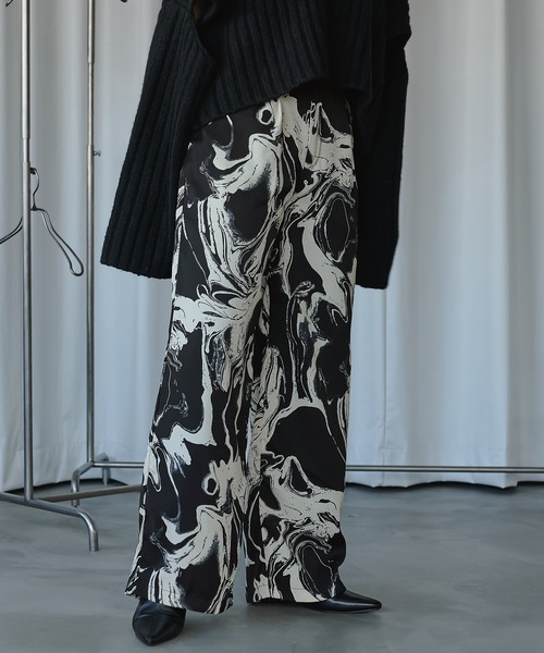 &g'aime（アンジェム）の「【&g’aime】マーブルプリントパンツ（その他パンツ・レディース・ネイビー/ブラウン・FREE）」の9枚目の写真