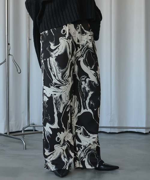 &g'aime（アンジェム）の「【&g’aime】マーブルプリントパンツ（その他パンツ・レディース・ネイビー/ブラウン・FREE）」の10枚目の写真