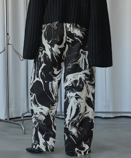 &g'aime（アンジェム）の「【&g’aime】マーブルプリントパンツ（その他パンツ・レディース・ネイビー/ブラウン・FREE）」の8枚目の写真