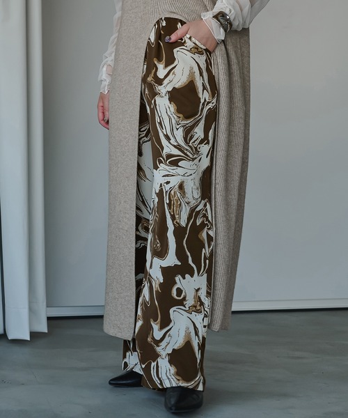 &g'aime（アンジェム）の「【&g’aime】マーブルプリントパンツ（その他パンツ・レディース・ネイビー/ブラウン・FREE）」の12枚目の写真