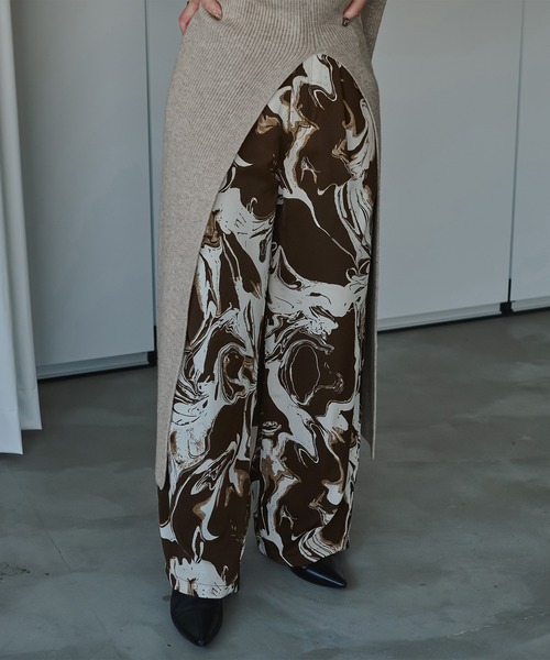 &g'aime（アンジェム）の「【&g’aime】マーブルプリントパンツ（その他パンツ・レディース・ネイビー/ブラウン・FREE）」の13枚目の写真