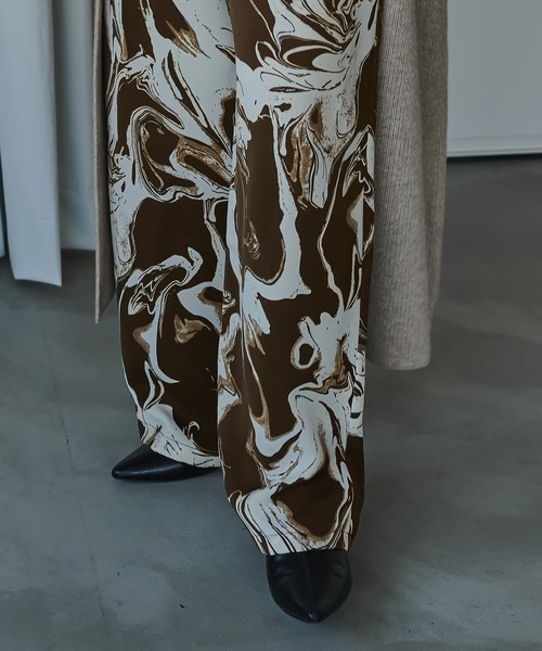 &g'aime（アンジェム）の「【&g’aime】マーブルプリントパンツ（その他パンツ・レディース・ネイビー/ブラウン・FREE）」の14枚目の写真