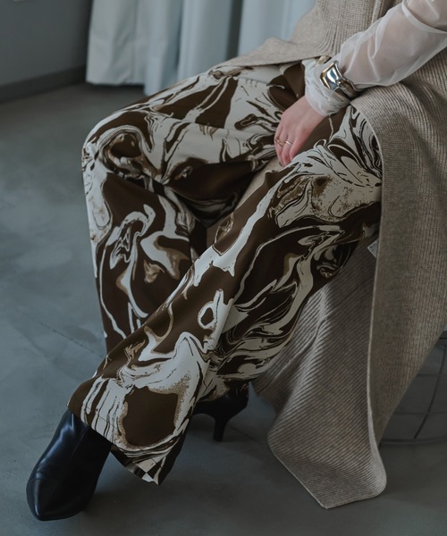 &g'aime（アンジェム）の「【&g’aime】マーブルプリントパンツ（その他パンツ・レディース・ネイビー/ブラウン・FREE）」の19枚目の写真