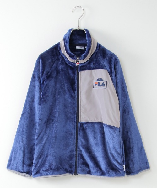 FILA(フィラ)の「FILA フィラ フリース胸ポケジャケット(130~160cm)(ブルゾン・キッズ・チャコールグレー/ネイビー・130/140/150/160)」の1枚目の写真