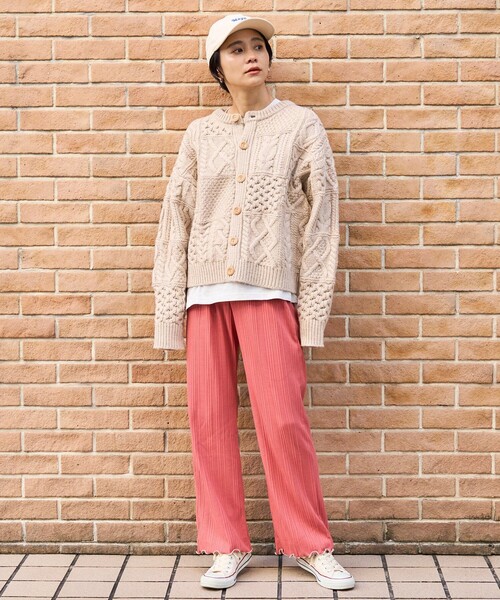 FREAK'S STORE（フリークスストア）の「フィッシャーマン2WAYショートカーディガン（カーディガン/ボレロ・レディース・ベージュ/ネイビー/オフホワイト・ﾌﾘ-）」の8枚目の写真