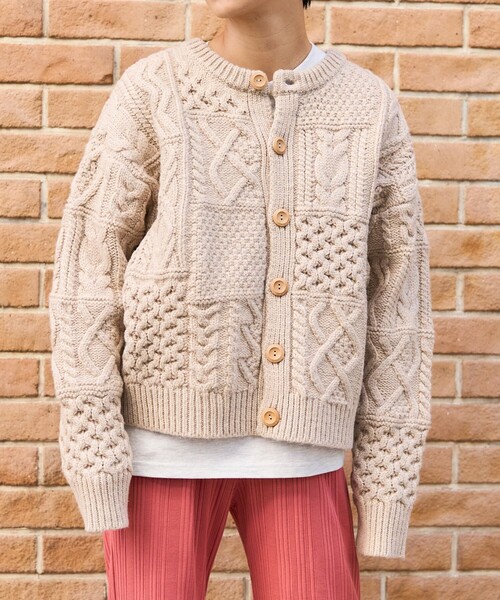 FREAK'S STORE（フリークスストア）の「フィッシャーマン2WAYショートカーディガン（カーディガン/ボレロ・レディース・ベージュ/ネイビー/オフホワイト・ﾌﾘ-）」の15枚目の写真